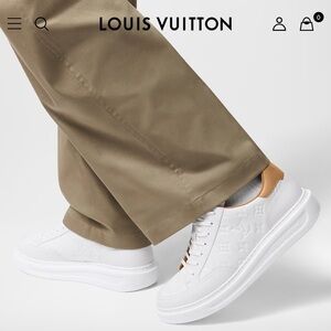 Louis Vuitton Beverly Hills Sneaker White Monogram Leather size LV 9.5 (US 10.5)